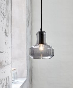 Đèn thả | KORNELIUS | thủy tinh | màu khói | Ø20xC22cm